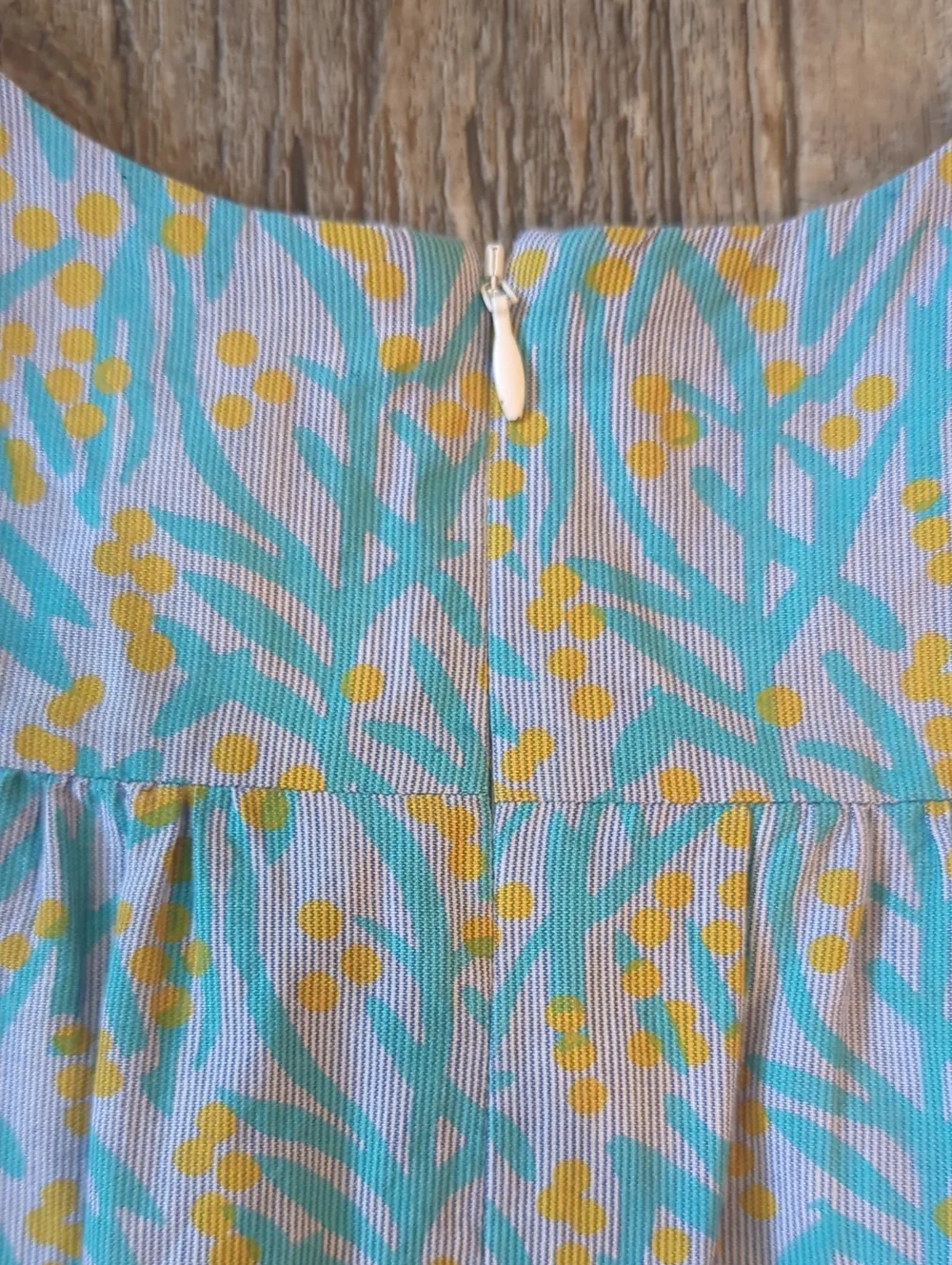 ROLLER RABBIT girls 100% Cotton Blue/Turquoise/Yellow girls embroidered dress  6